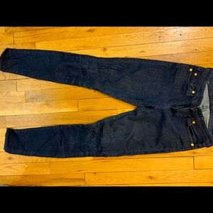 7 for All Mankind dark blue skinny jeans
